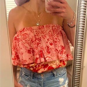 Floral tube top